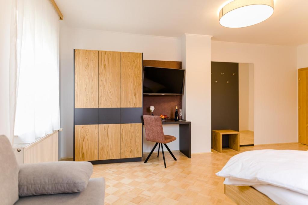Postel nebo postele na pokoji v ubytování Gästezimmer Das Hambammer