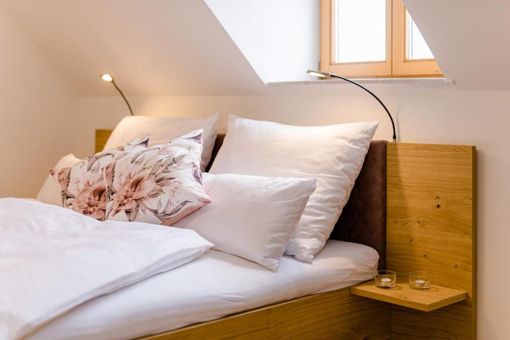 Postel nebo postele na pokoji v ubytování Gästezimmer Das Hambammer