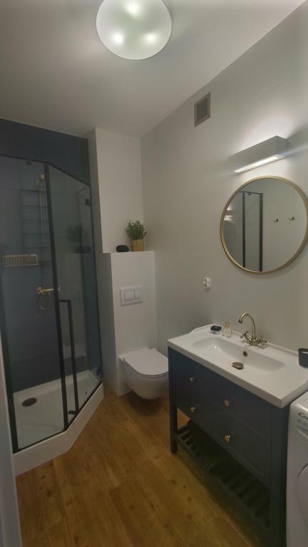 Kúpeľňa v ubytovaní Blue Dior Apartment Warsaw