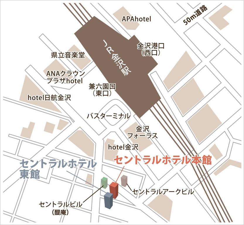 Certifikát, hodnocení, plakát nebo jiný dokument vystavený v ubytování Kanazawa Central Hotel Annex