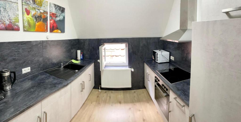 Kuchyň nebo kuchyňský kout v ubytování Ferienwohnung Khorsandi Zwei