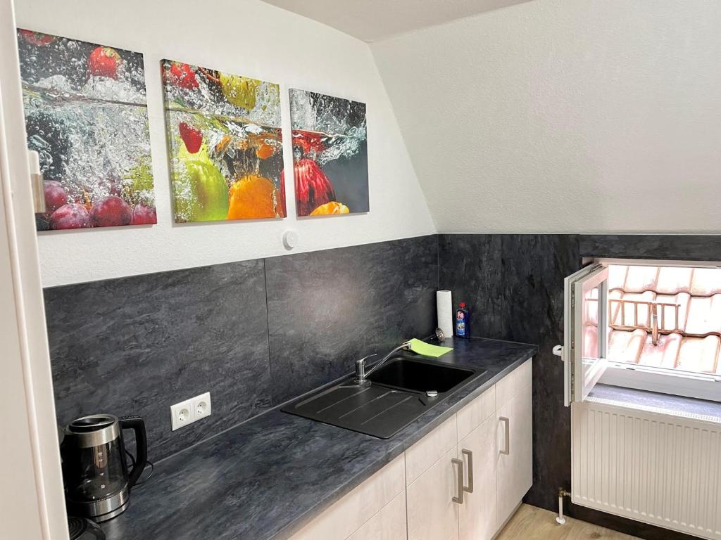 Kuchyň nebo kuchyňský kout v ubytování Ferienwohnung Khorsandi Zwei