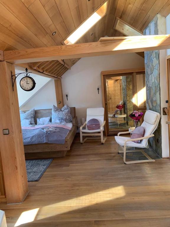 Postel nebo postele na pokoji v ubytování Ferienhaus Elisabeth