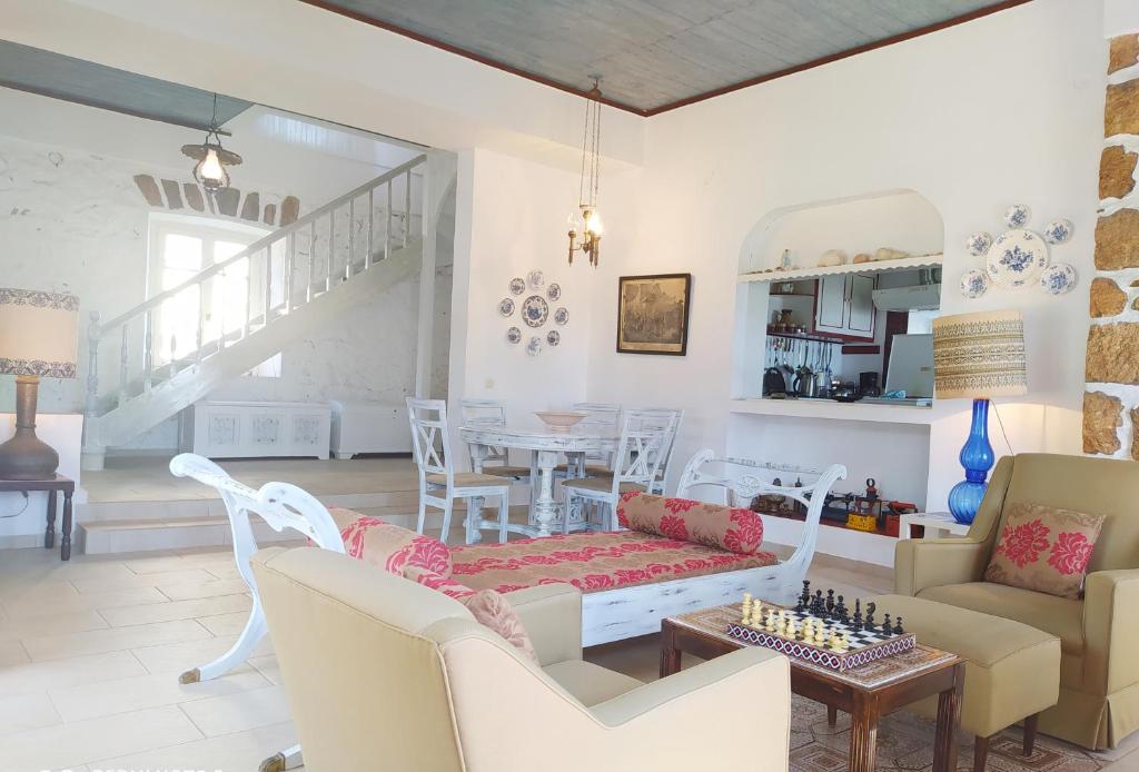 Posezení v ubytování Villa Ancora Spetses
