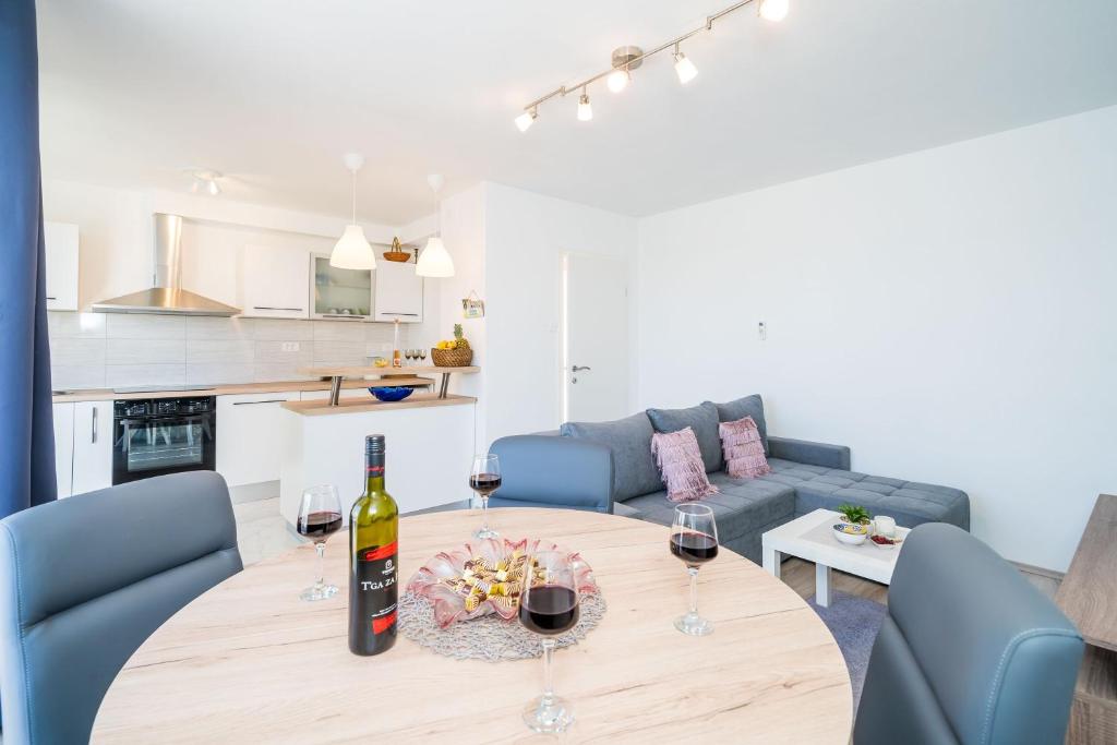 Kuchyň nebo kuchyňský kout v ubytování Apartment Cvjetković