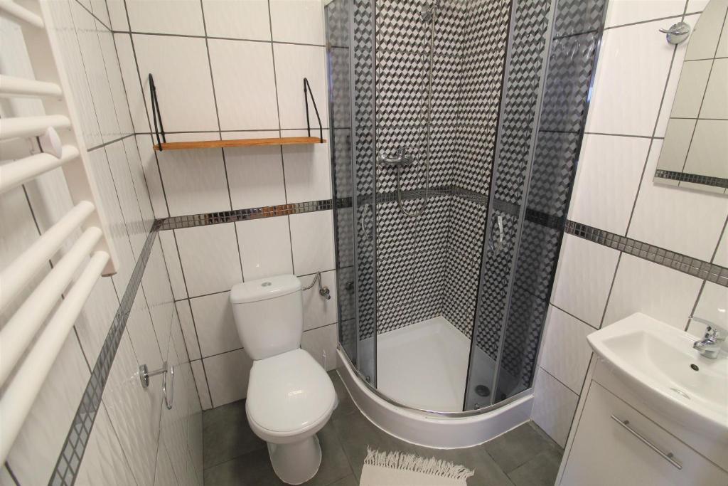 Koupelna v ubytování Pokoje u Marty