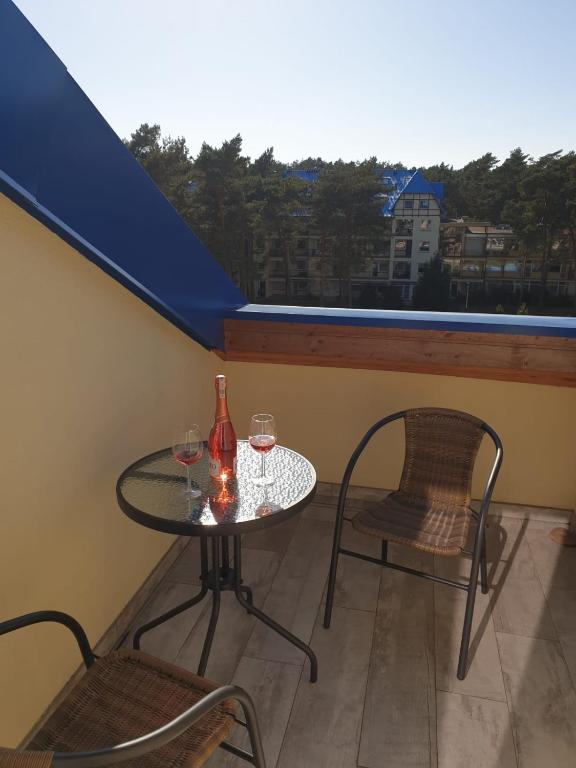 Balkón nebo terasa v ubytování Morski Powiew Blue Mare B2 403 Łukęcin