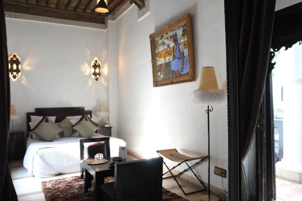Postel nebo postele na pokoji v ubytování Riad Terra Bahia