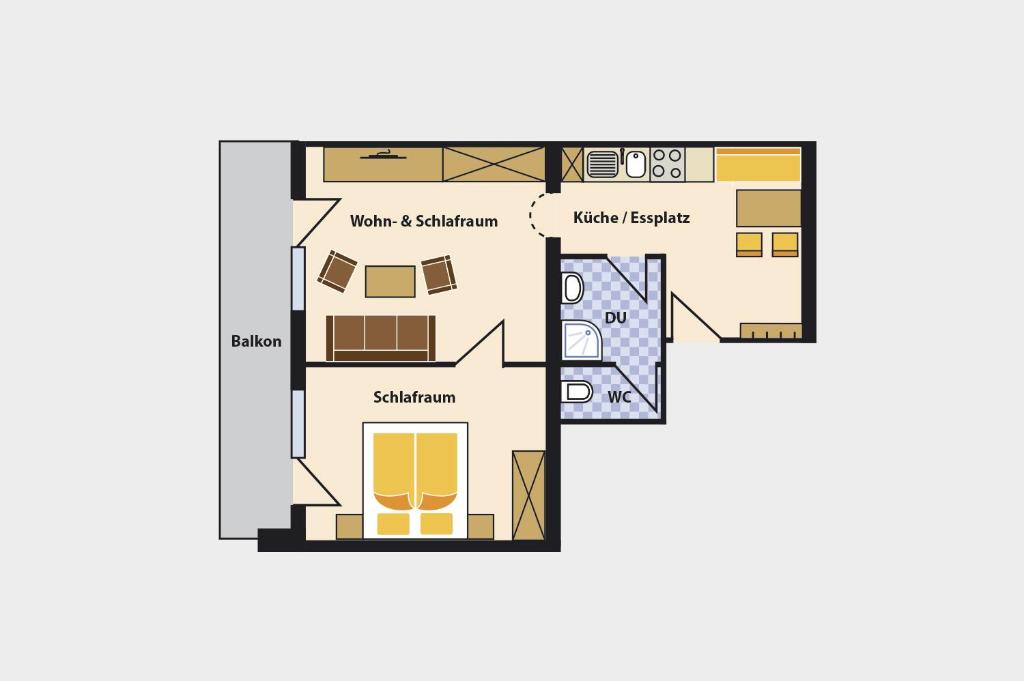Půdorys ubytování Appartements Sailer