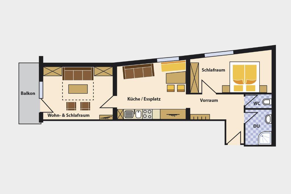 Půdorys ubytování Appartements Sailer