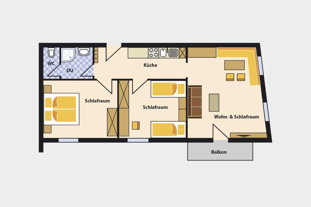 Půdorys ubytování Appartements Sailer