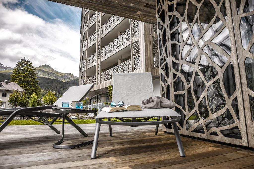 Balkón nebo terasa v ubytování Valsana Hotel Arosa - Small Luxury Hotel