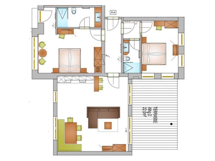 Půdorys ubytování Appartement Schwab Ski in & Out