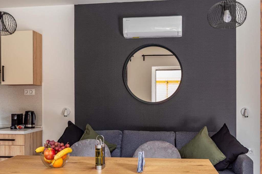 Kuchyň nebo kuchyňský kout v ubytování H&H Apartments Poroszló