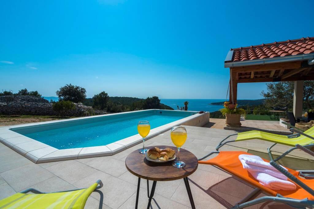 Bazén v ubytování Isolated paradise Adio Mare Milna Brač nebo v jeho okolí