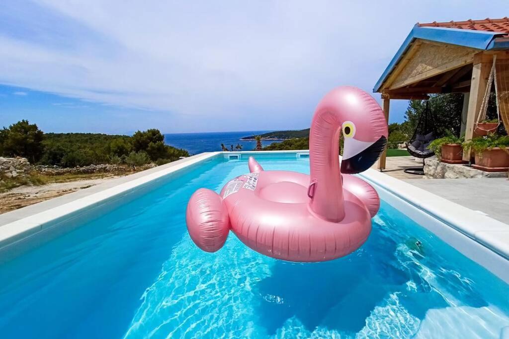 Bazén v ubytování Isolated paradise Adio Mare Milna Brač nebo v jeho okolí