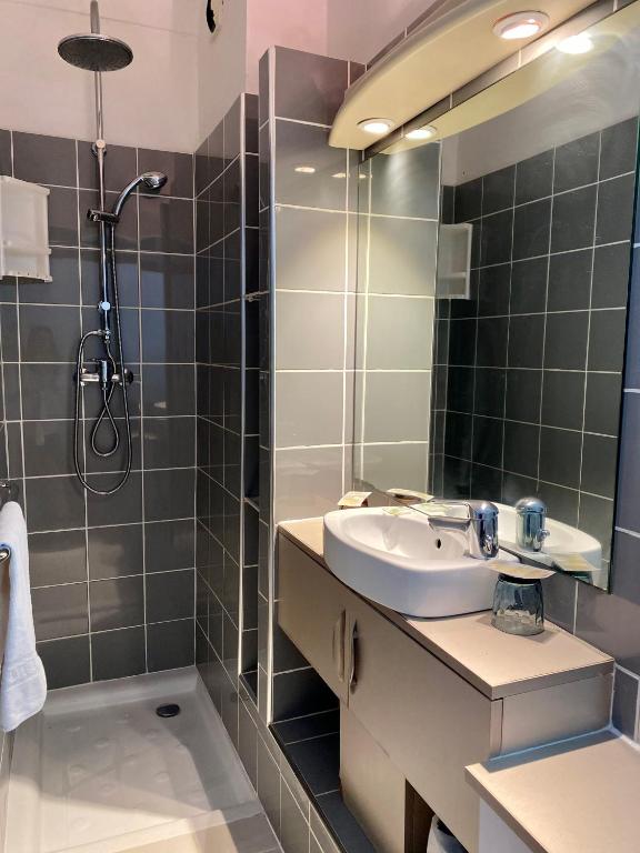 Koupelna v ubytování Hotel Belvedere