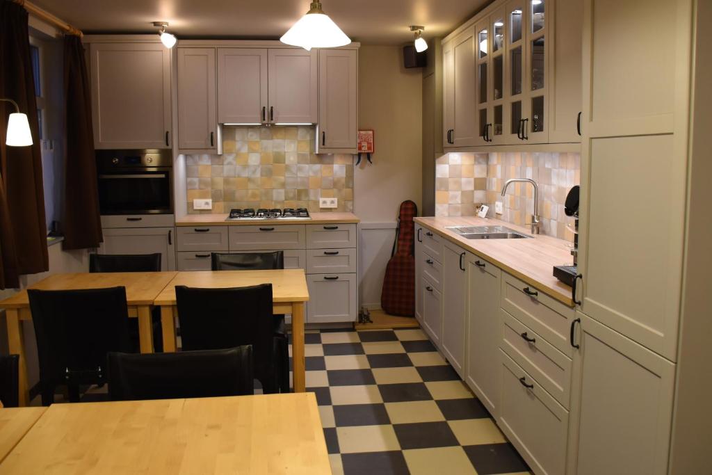 Kuchyň nebo kuchyňský kout v ubytování B&B Stefans Pottery