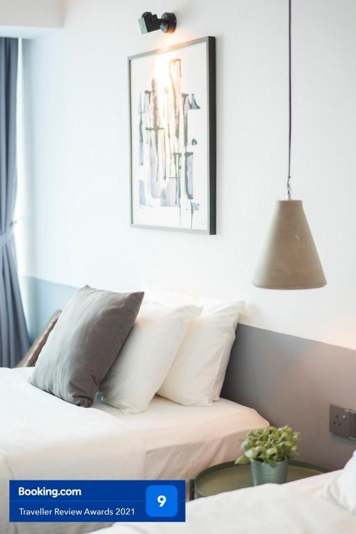 Postel nebo postele na pokoji v ubytování Z HOTEL