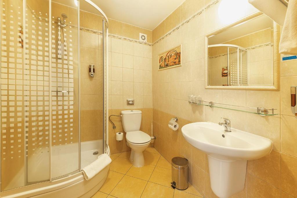 Koupelna v ubytování Hotel U Sládka