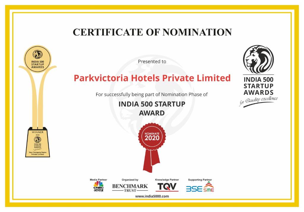 Certifikát, hodnocení, plakát nebo jiný dokument vystavený v ubytování HOTEL PARK VICTORIA