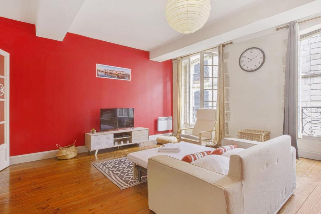 Zona d'estar a Flat in the historic heart 2min to the river - Bayonne - Welkeys