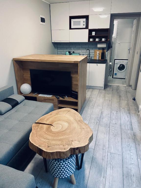 Kuchyňa alebo kuchynka v ubytovaní Domek SunRelax z jacuzzi niedaleko Suntago