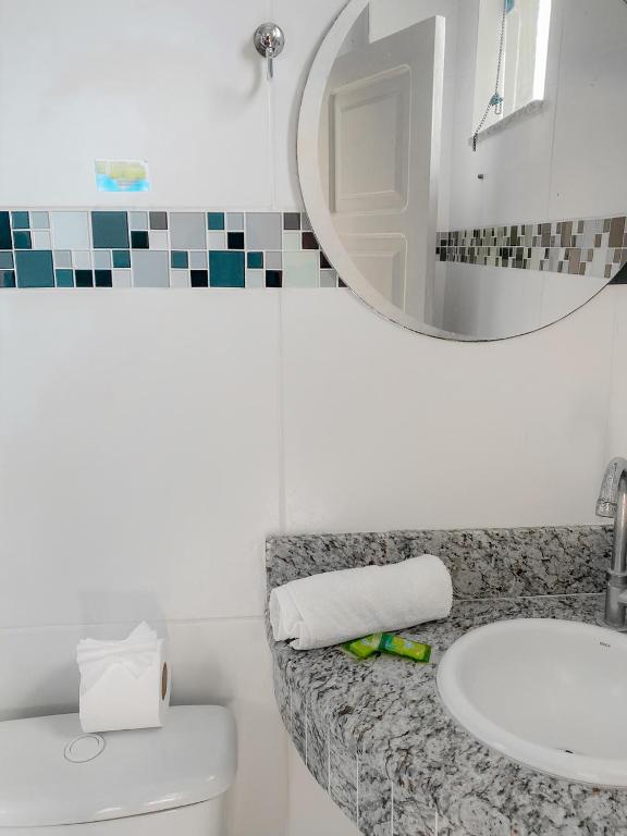 Koupelna v ubytování Principe Hotel