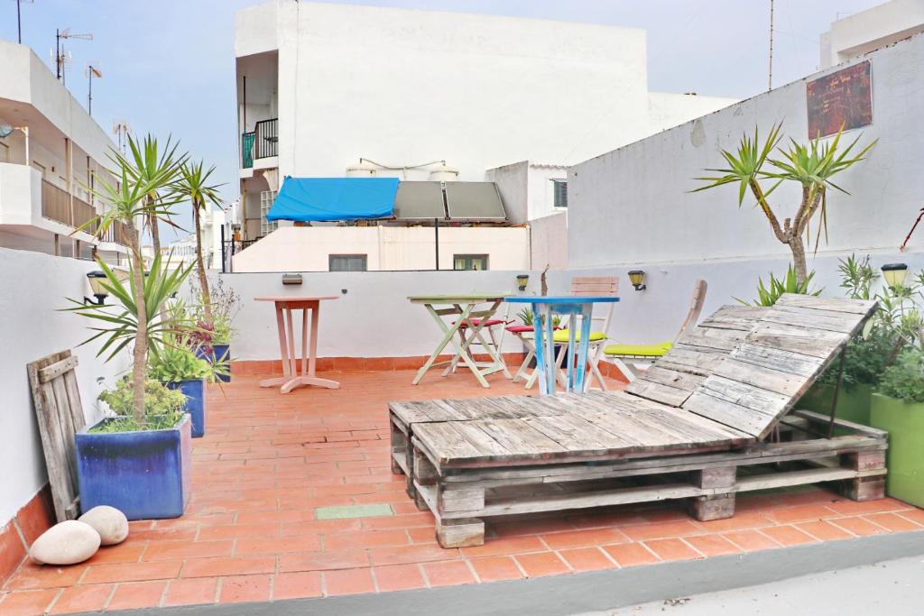 Patio lub wspólna przestrzeń na świeżym powietrzu w obiekcie Habitación Cañaveral Playa Conil III