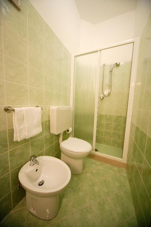 A bathroom at Hotel Lugano