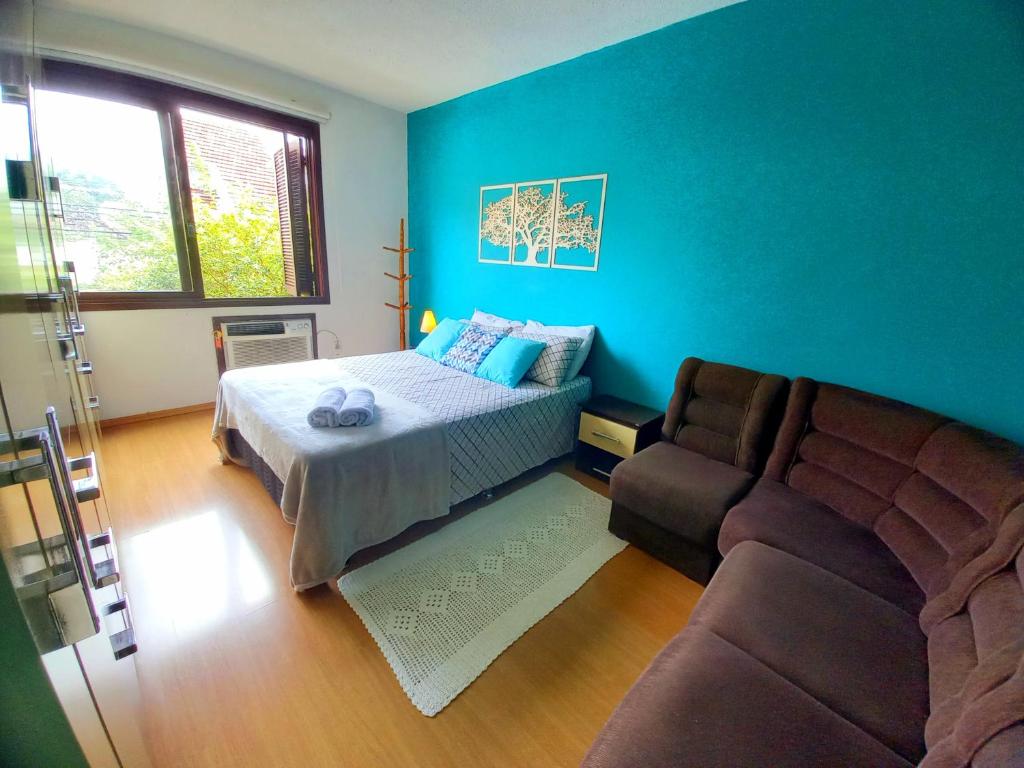  Apartamento Completo no Centro São Leopoldo com Sacada Net Wi-Fi