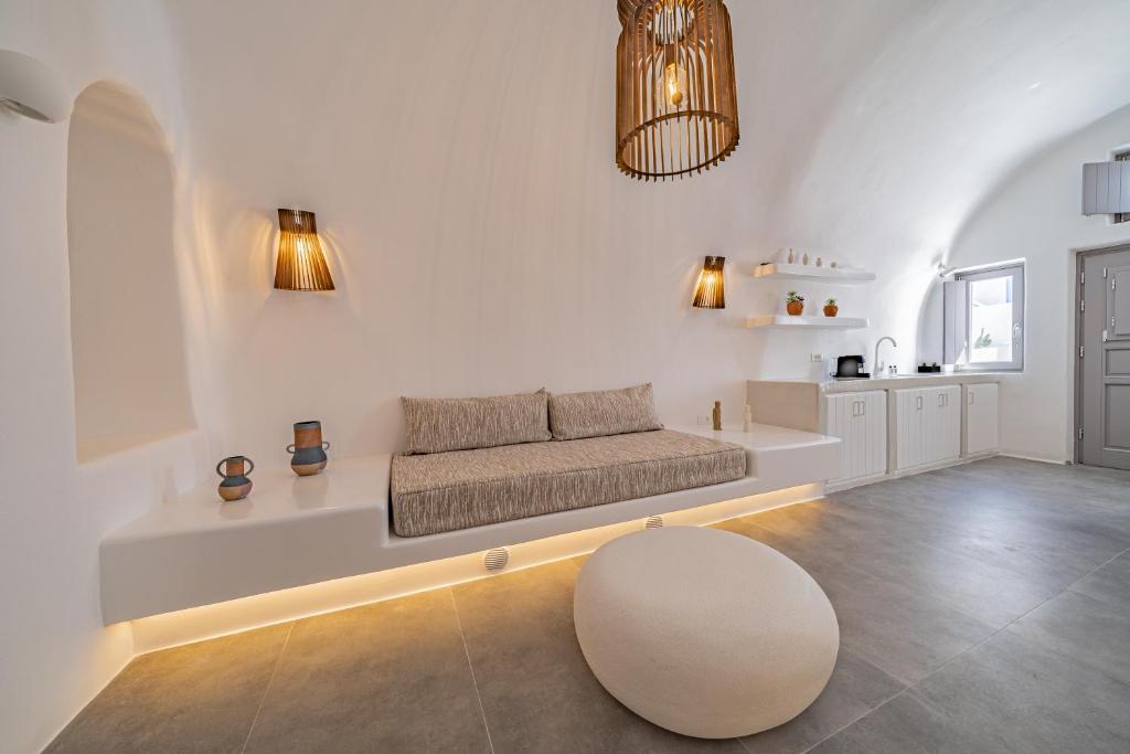 Posezení v ubytování Eternity Suites Santorini
