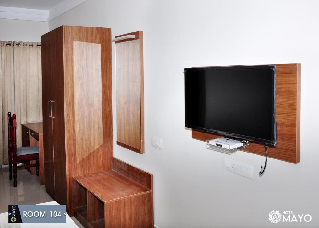 TV a/nebo společenská místnost v ubytování Hotel Mayo