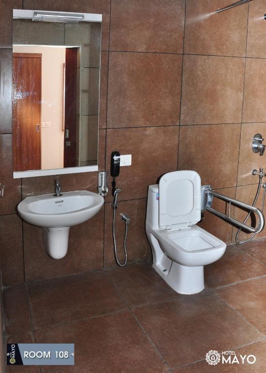 Koupelna v ubytování Hotel Mayo