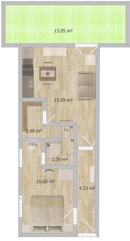 Půdorys ubytování Ferienwohnung Giacomelli 3