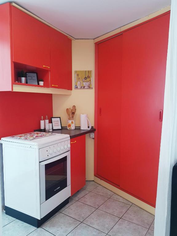 Kuchyň nebo kuchyňský kout v ubytování Apartment Obala