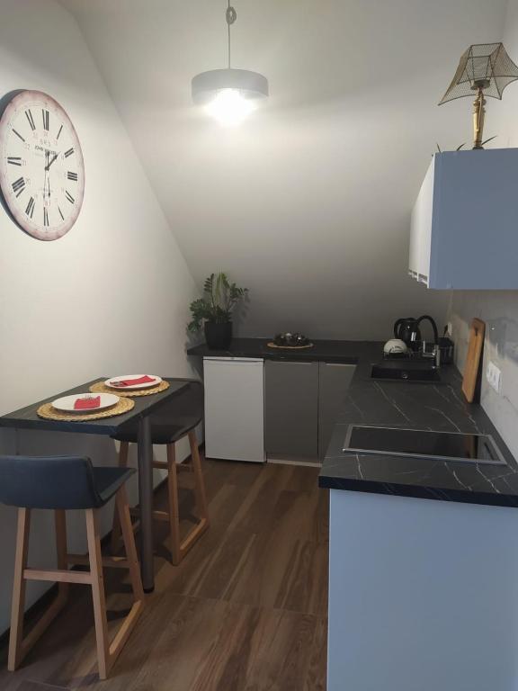 Kuchyň nebo kuchyňský kout v ubytování Apartament Muzyczny
