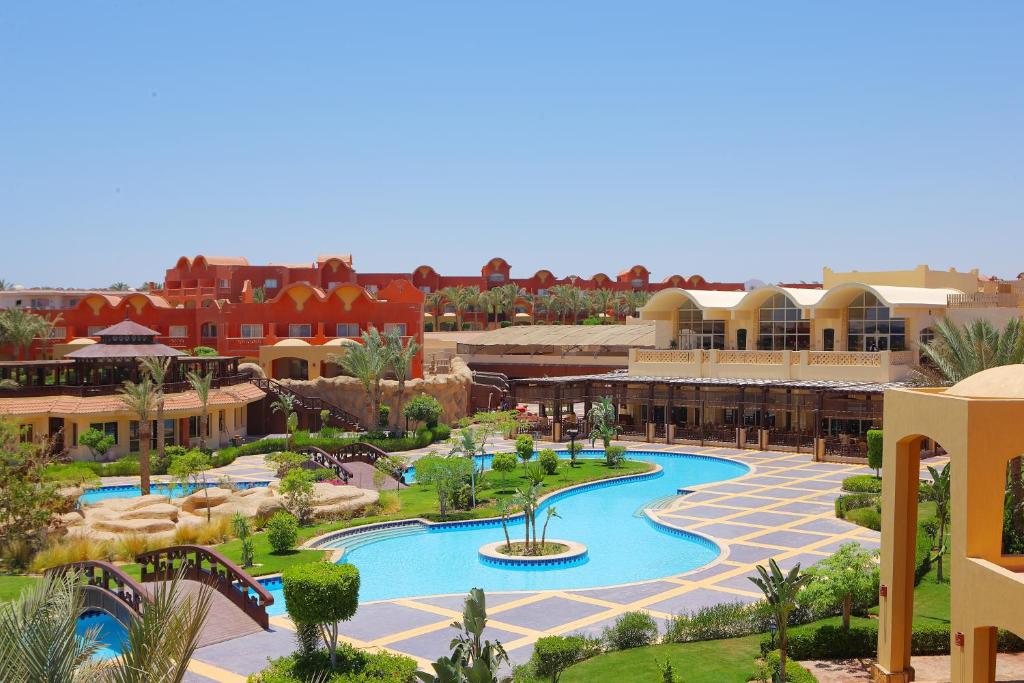 an aerial view of a resort with a swimming pool at Sharm Grand Plaza Resort - Families and Couples Only in Sharm El Sheikh