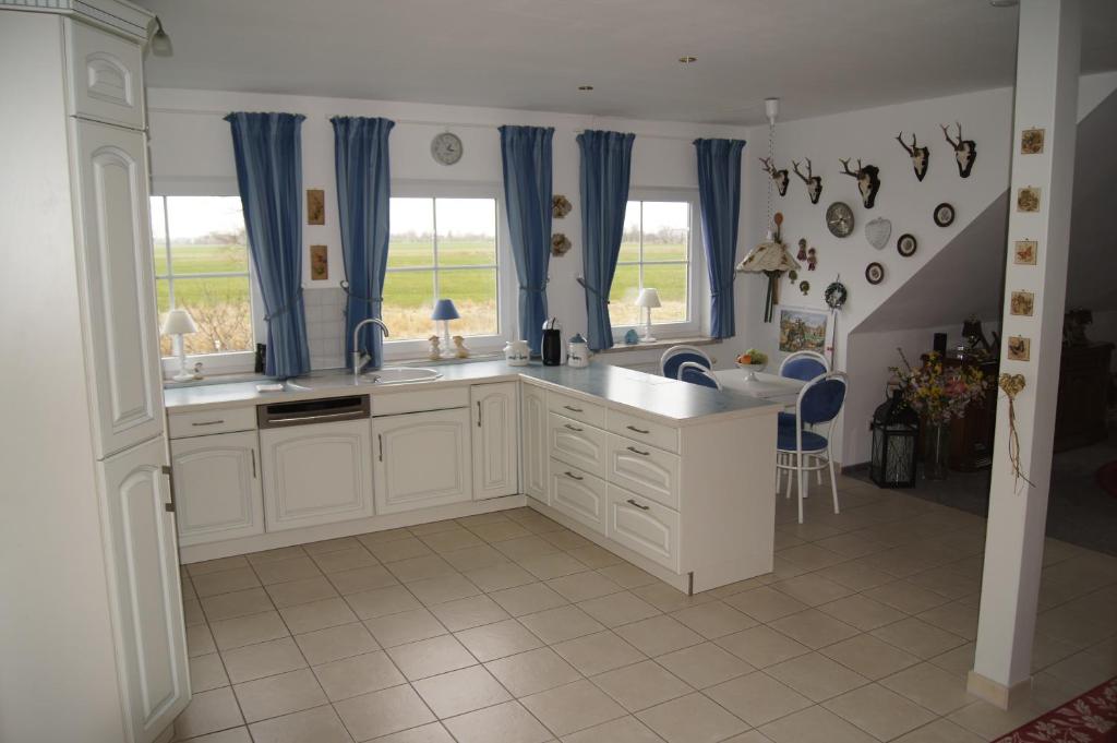 Kuchyň nebo kuchyňský kout v ubytování große Ferienwohnung