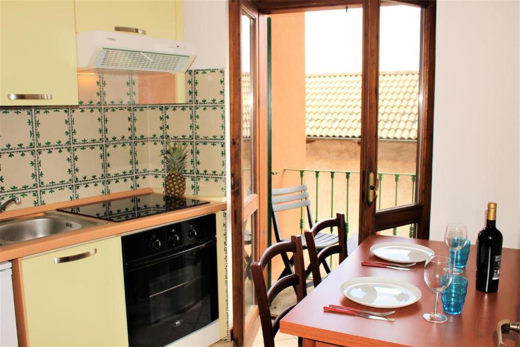 Kuchyň nebo kuchyňský kout v ubytování Trarego haus