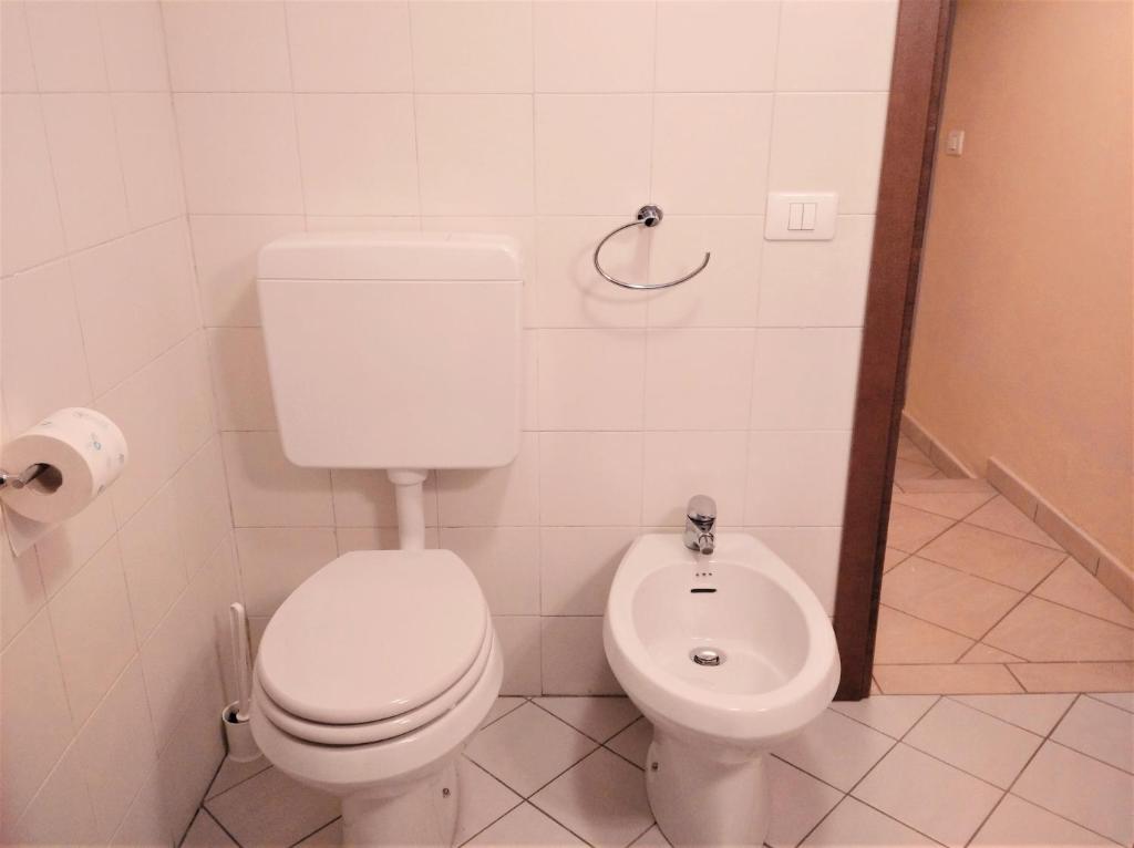 Koupelna v ubytování Trarego haus