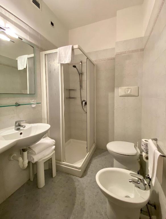 Koupelna v ubytování Hotel Kristall