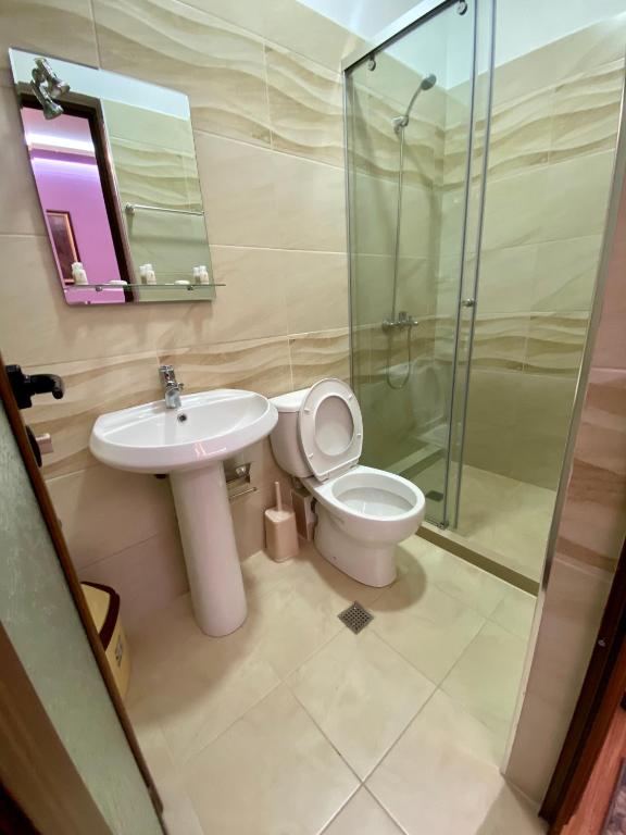 Koupelna v ubytování Vila A Hotel