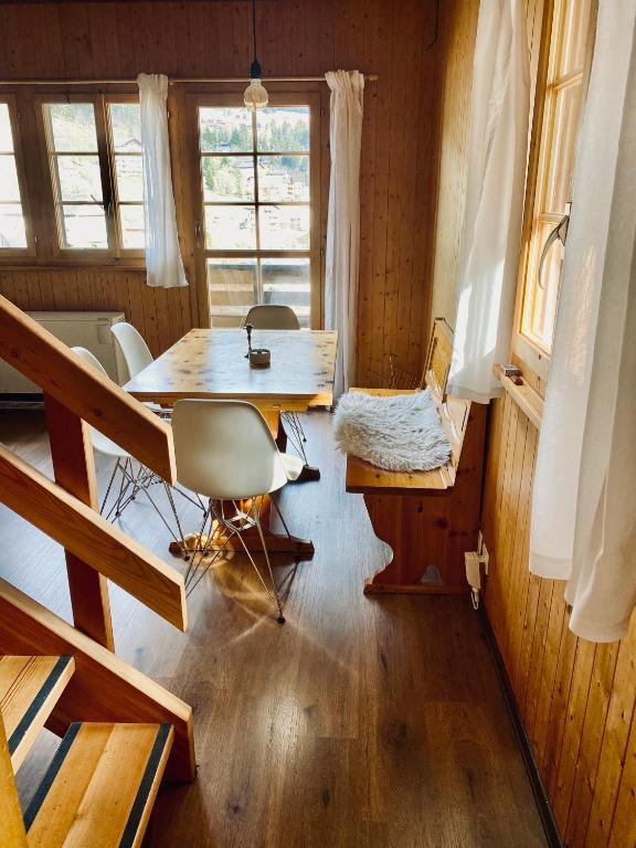 Posezení v ubytování Chalet Amwäg
