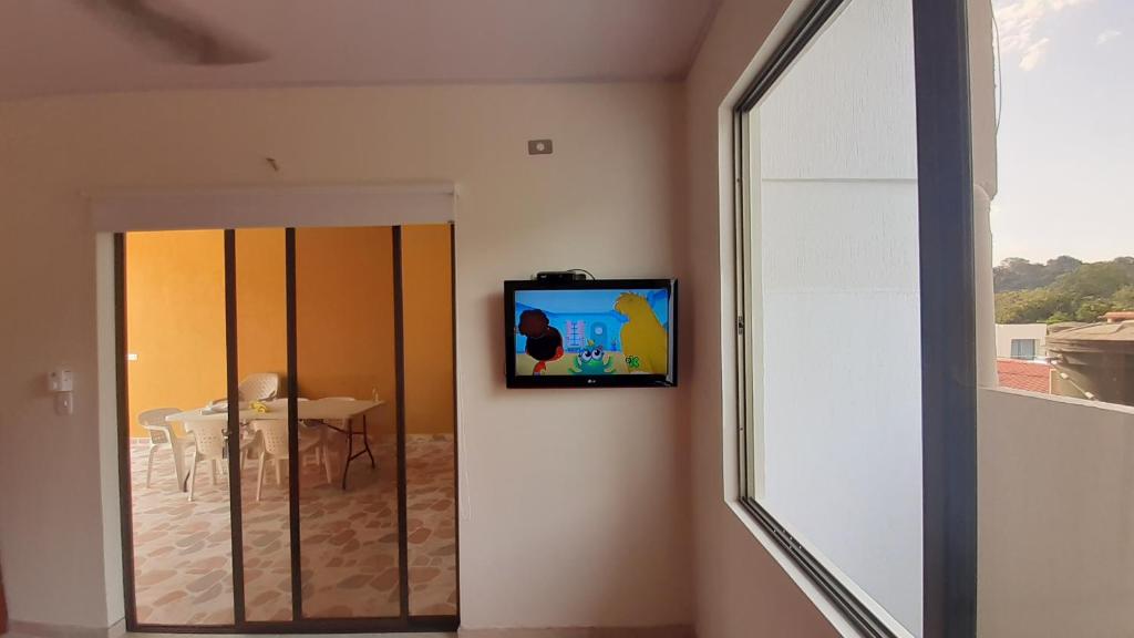 TV a/nebo společenská místnost v ubytování La terraza casa de verano