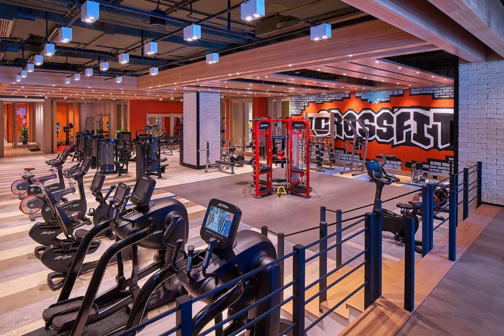 Fitness centrum a/nebo fitness zařízení v ubytování Shangri-La Xiamen