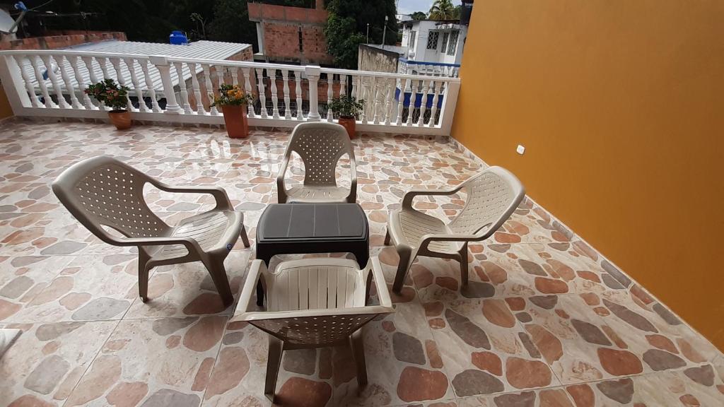 Balkón nebo terasa v ubytování La terraza casa de verano