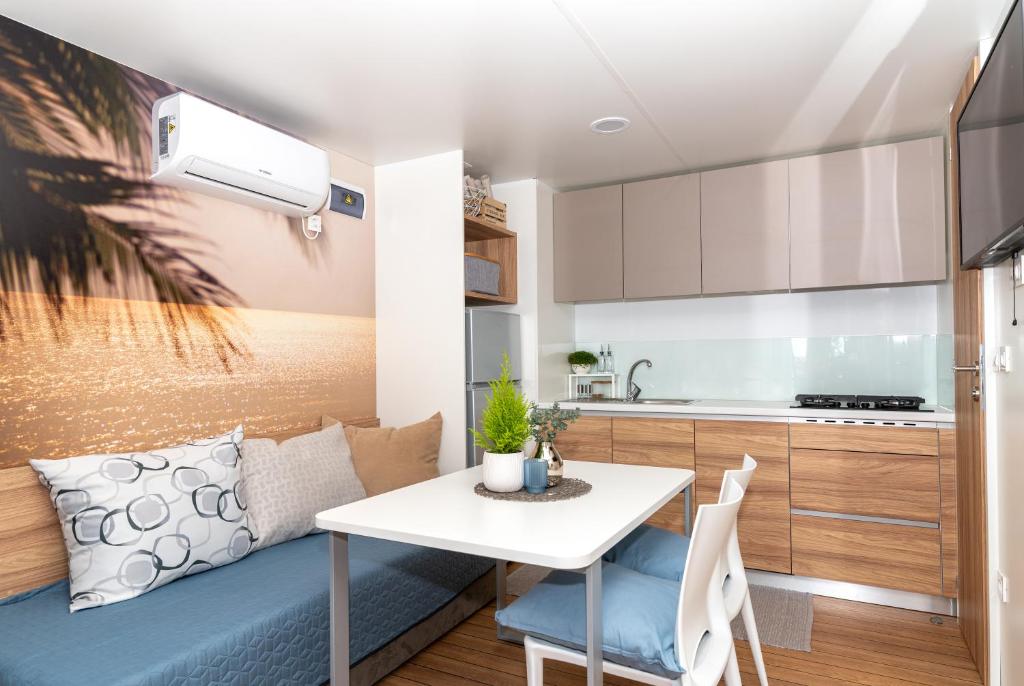Кухня или мини-кухня в Mobile Homes AZZURRO
