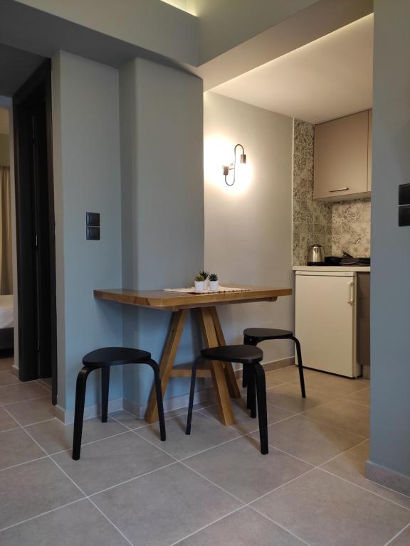 Kuchyň nebo kuchyňský kout v ubytování Stefani apartments