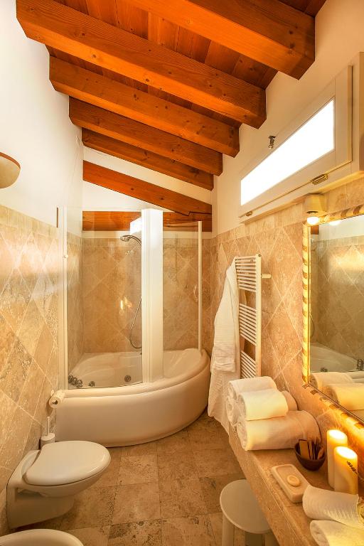 Koupelna v ubytování Albergo Al Moretto